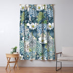 Blue Floral Garden Window Curtain Gallery Image 5