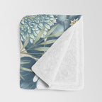Blue Floral Garden Throw Blanket Gallery Image 3