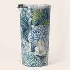 Blue Floral Garden Travel Mug Gallery Image 3