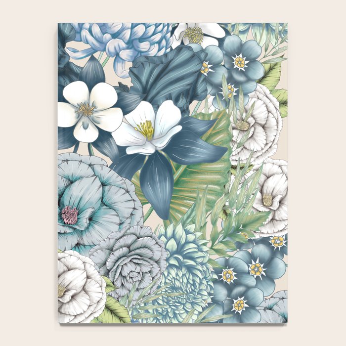 Blue Floral Garden Notebook Gallery Image 4