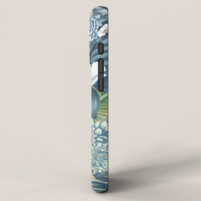 Blue Floral Garden iPhone Case Gallery Image 2