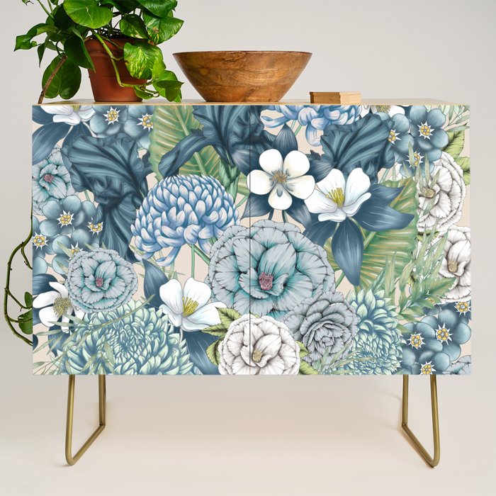 Blue Floral Garden Credenza Gallery Image 1