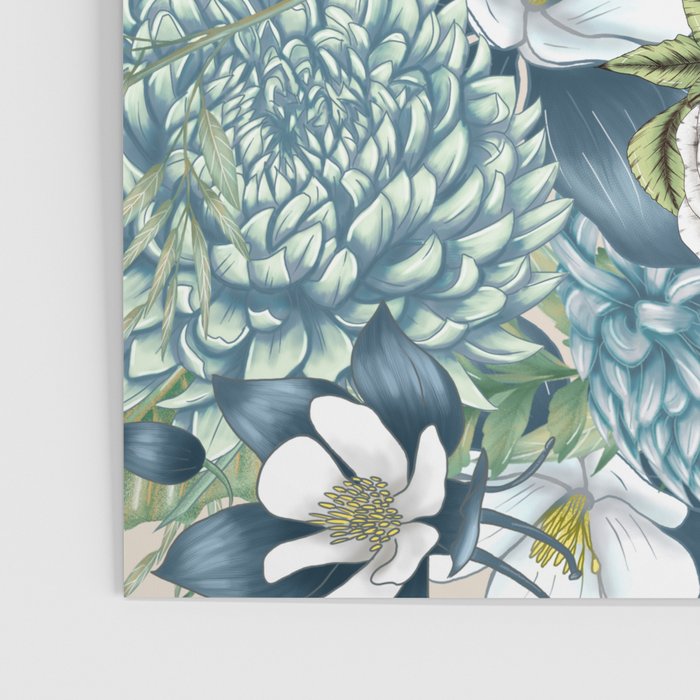 Blue Floral Garden Poster Gallery Image 3