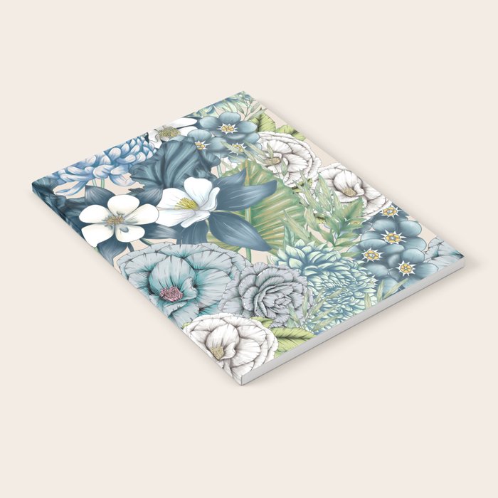 Blue Floral Garden Notebook Gallery Image 2