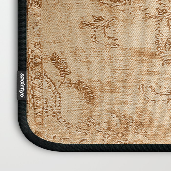 Oriental Style Antique Persian Vintage Rug Beige Laptop Sleeve Gallery Image 3