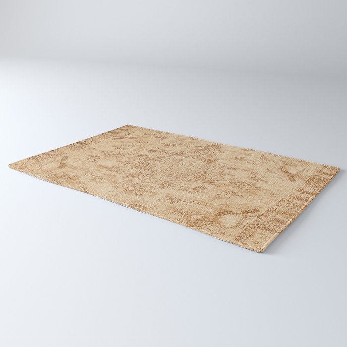 Oriental Style Antique Persian Vintage Rug Beige Rug Gallery Image 3