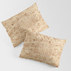 Oriental Style Antique Persian Vintage Rug Beige Pillow Sham Gallery Image 3