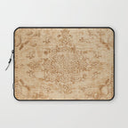 Oriental Style Antique Persian Vintage Rug Beige Laptop Sleeve Gallery Image 1