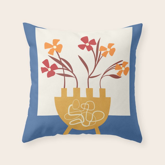 Bloom in Form 5 Throw Pillow Gallery Image 1