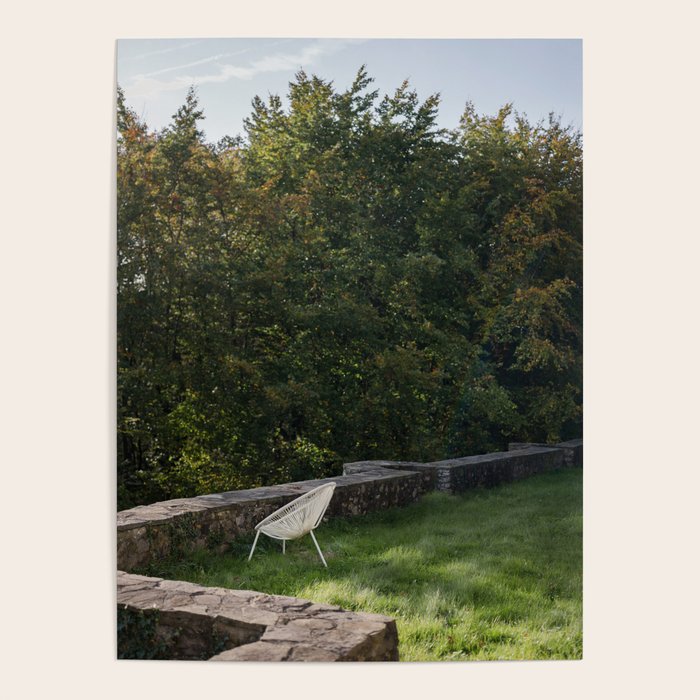 Serene Garden Chair | Tranquil Outdoor Still Life Poster Gallery Image 4