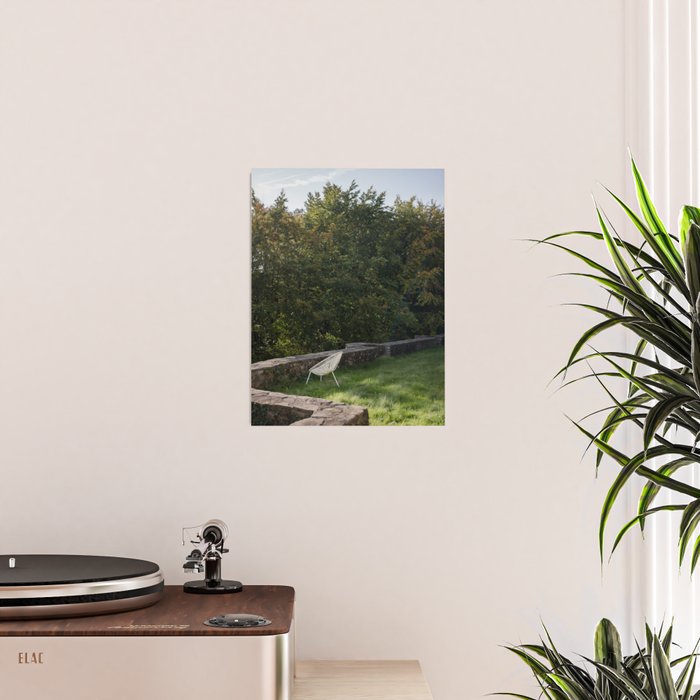 Serene Garden Chair | Tranquil Outdoor Still Life Poster Gallery Image 2