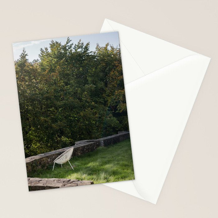 Serene Garden Chair | Tranquil Outdoor Still Life Stationery Card Gallery Image 2