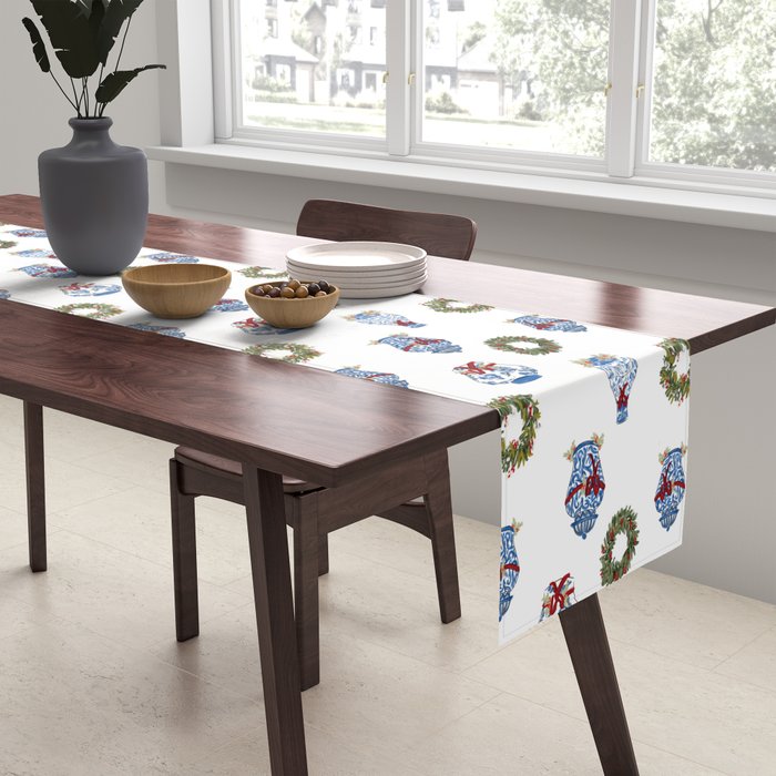 Ginger Jar Christmas Table Runner Gallery Image 2