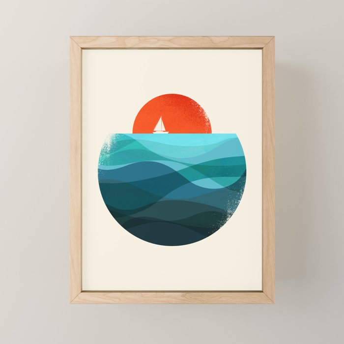 Deep blue ocean Mini Art Print Gallery Image 1