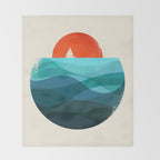 Deep blue ocean Throw Blanket Gallery Image 2