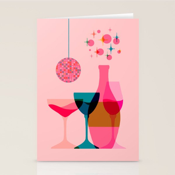 First Bubbly then Disco  Stationery Card Gallery Image 1
