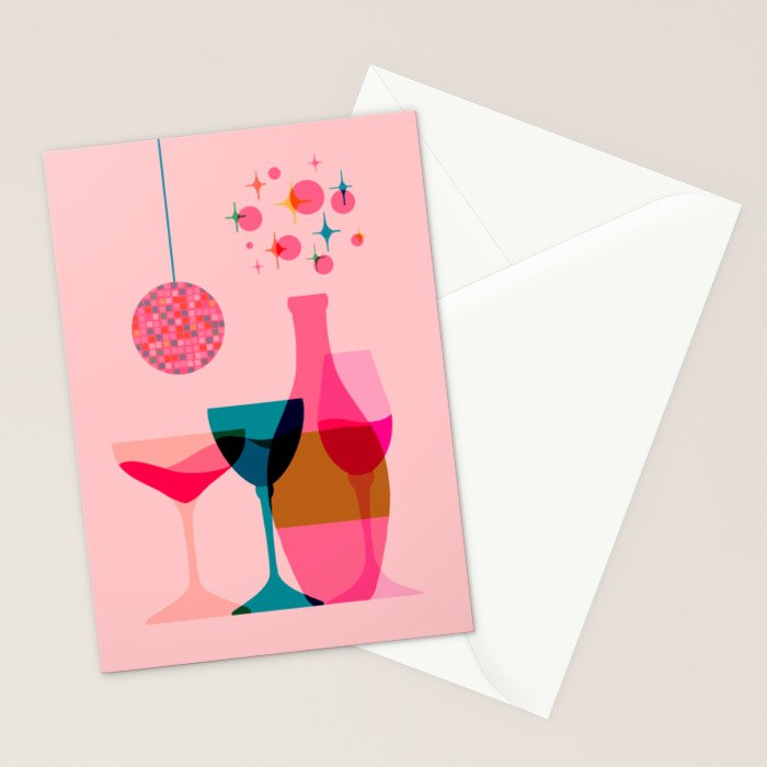 First Bubbly then Disco  Stationery Card Gallery Image 2