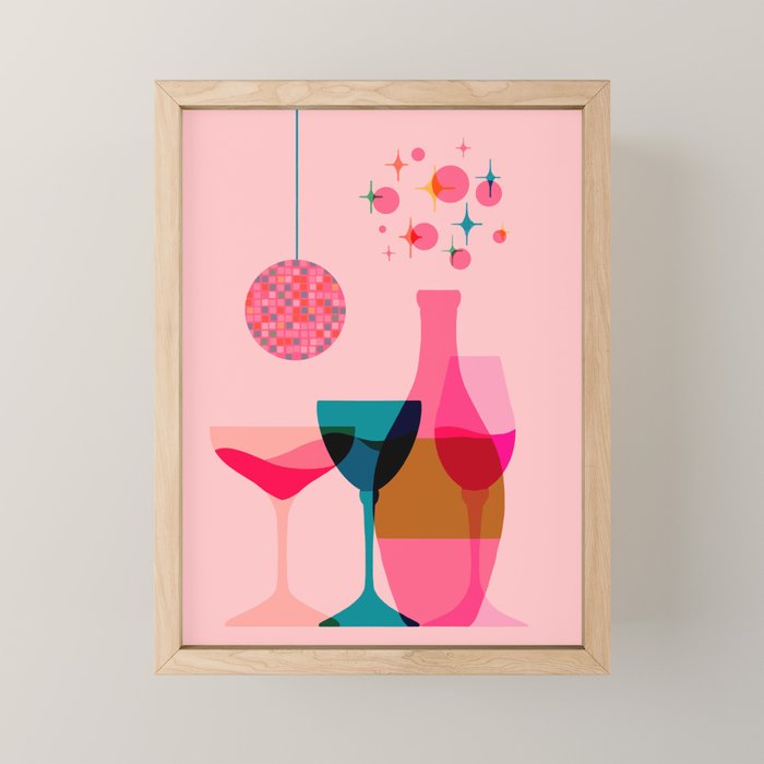 First Bubbly then Disco  Mini Art Print Gallery Image 1