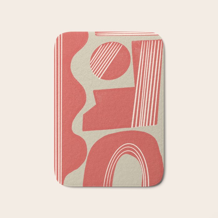 Modern Geo Shapes Bath Mat Gallery Image 1