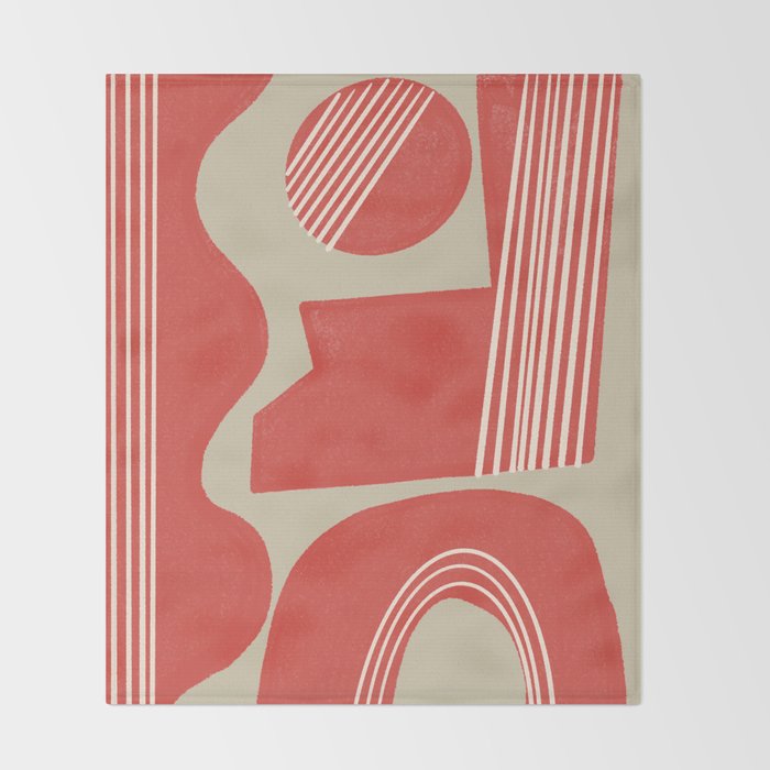 Modern Geo Shapes Throw Blanket Gallery Image 2