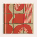Modern Geo Shapes Wood Wall Art Gallery Image 1