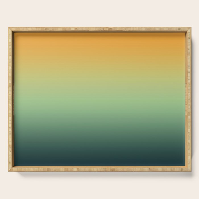 AUTUMN FOREST OMBRE COLORS ABSTRACT Serving Tray Gallery Image 1