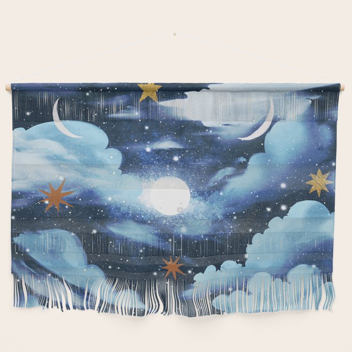 Moonlit Cloud Fantasy A Wall Hanging Gallery Image 1