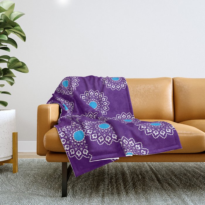 Mughal Motifs Throw Blanket Gallery Image 1
