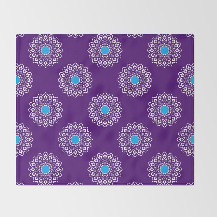 Mughal Motifs Throw Blanket Gallery Image 2