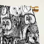 just owls black white Window Curtain Gallery Image 2