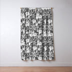 just owls black white Window Curtain Gallery Image 3