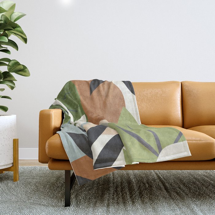 Abstract Art Jungle 4 Throw Blanket Gallery Image 1
