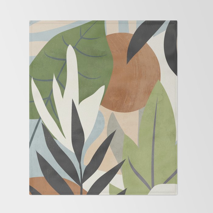 Abstract Art Jungle 4 Throw Blanket Gallery Image 2