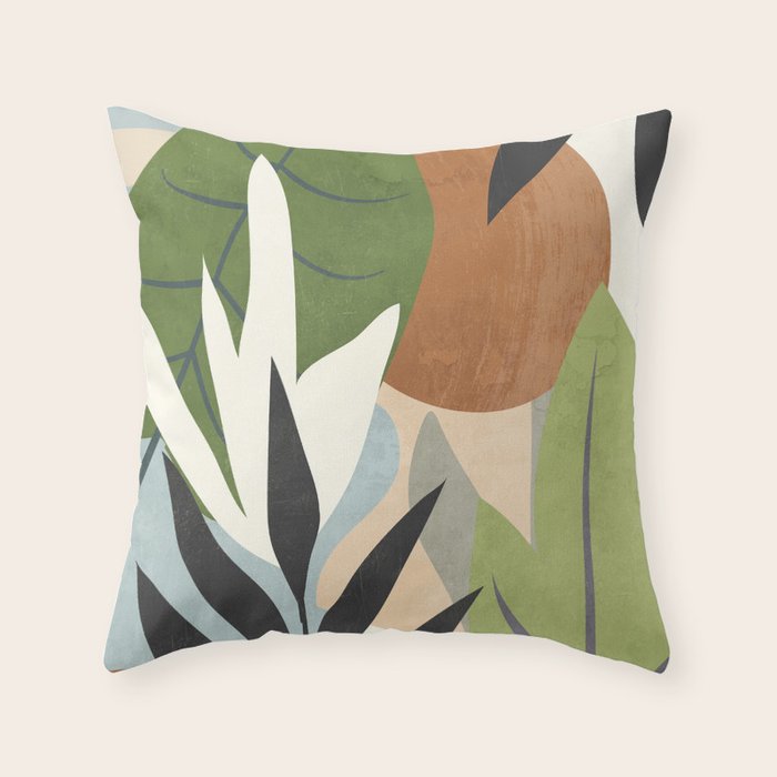 Abstract Art Jungle 4 Throw Pillow Gallery Image 1