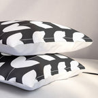 Spring Tulips IV Black and White Mid Century Flowers Pillow Sham Gallery Image 3