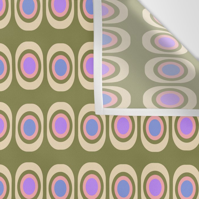 Mid-century Modern Pattern - Olive, Pink and Blue Wall Tapestry Gallery Image 3