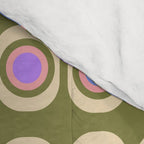 Mid-century Modern Pattern - Olive, Pink and Blue Comforter Gallery Image 4