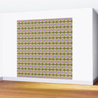 Mid-century Modern Pattern - Olive, Pink and Blue Wall Mural Gallery Image 2
