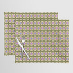 Mid-century Modern Pattern - Olive, Pink and Blue Placemat Gallery Image 1