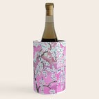 Elegant white pink floral painting pattern Wine Chiller Gallery Image 3