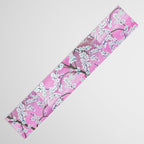 Elegant white pink floral painting pattern Table Runner Gallery Image 3