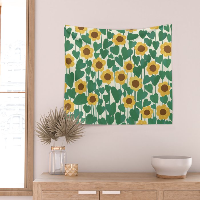 Sunflowers Wall Tapestry Gallery Image 2