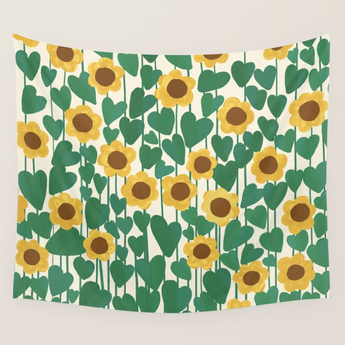 Sunflowers Wall Tapestry Gallery Image 4