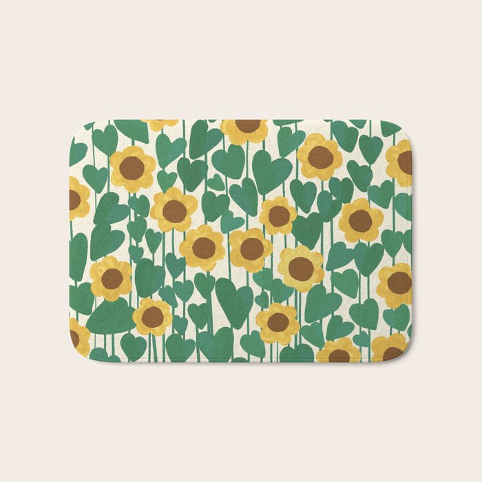 Sunflowers Bath Mat Gallery Image 1