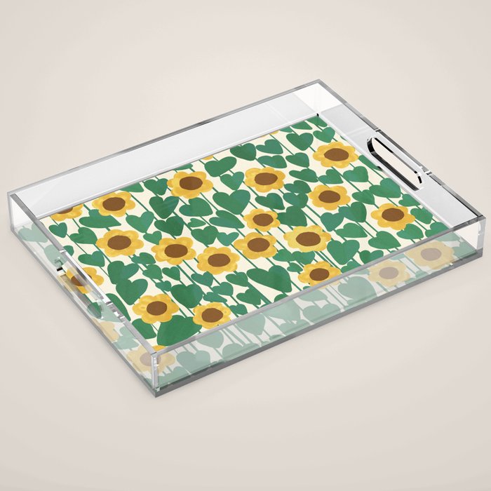 Sunflowers Acrylic Tray Gallery Image 1
