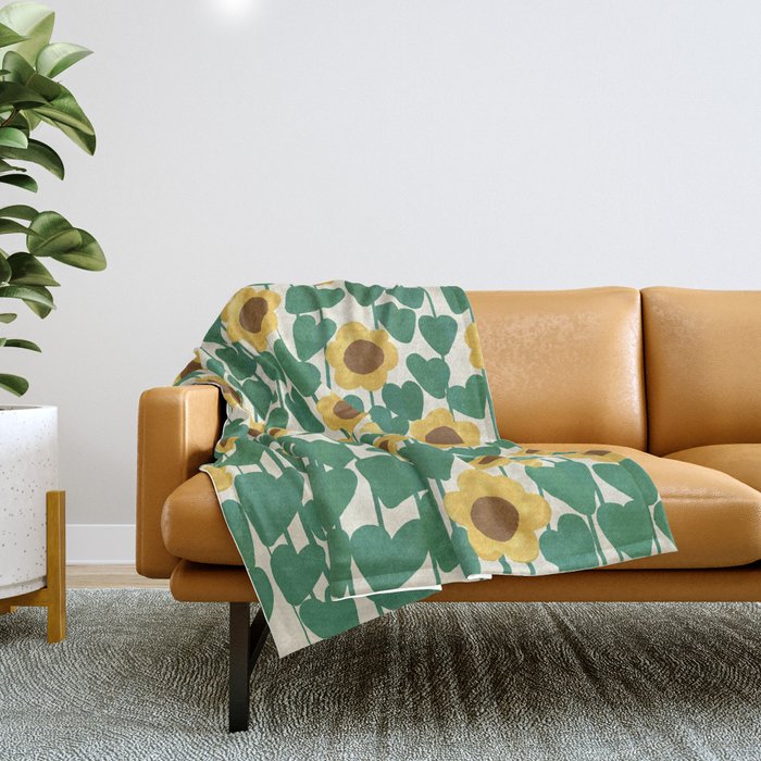 Sunflowers Throw Blanket Gallery Image 1