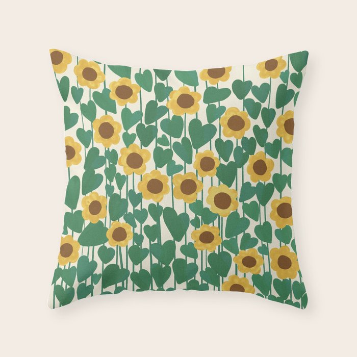 Sunflowers Throw Pillow Gallery Image 6