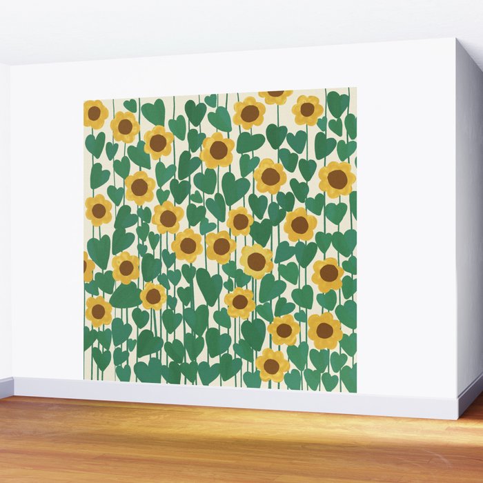 Sunflowers Wall Mural Gallery Image 2