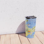 Map of Northern Michigan - Pasty Tour in Peach Travel Mug Gallery Image 4