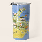 Map of Northern Michigan - Pasty Tour in Peach Travel Mug Gallery Image 3